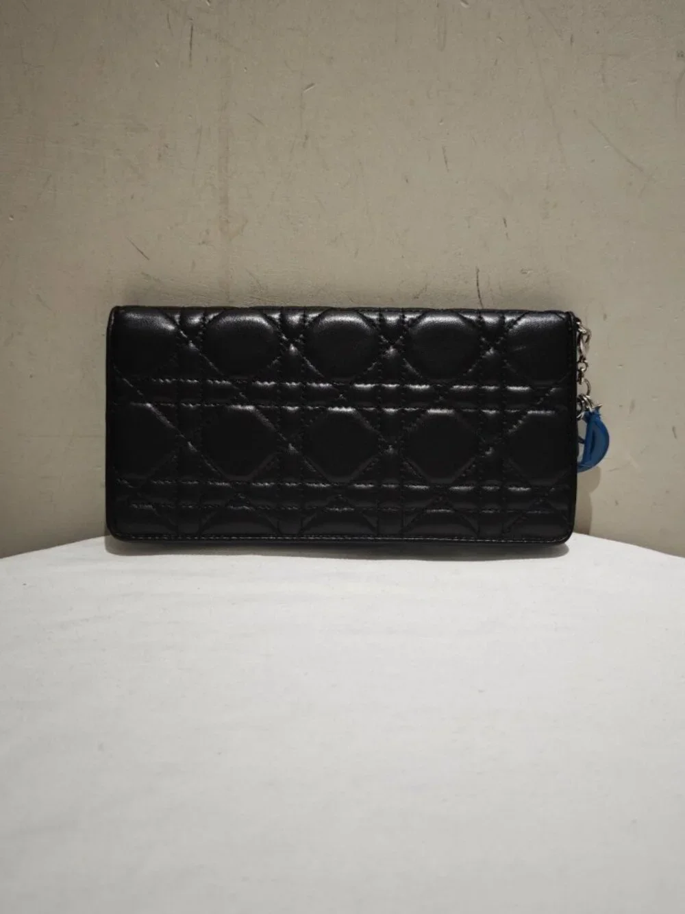 Dior Lady Dior Black Cannage Quilted Lambskin Long Wallet